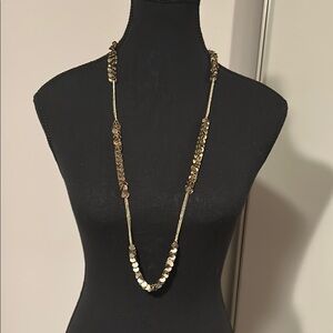 Gold Sequin Long Necklace - Women Jewelry